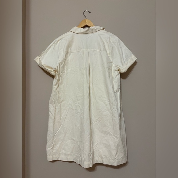 Who What Wear Women's XL Beige V-Neck Trapeze Shirtdress Knee Length - Picture 5 of 5